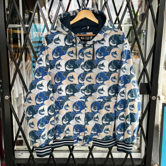 Vancouver Canucks Hat Print Waffle Lined Hoodie - Size XL