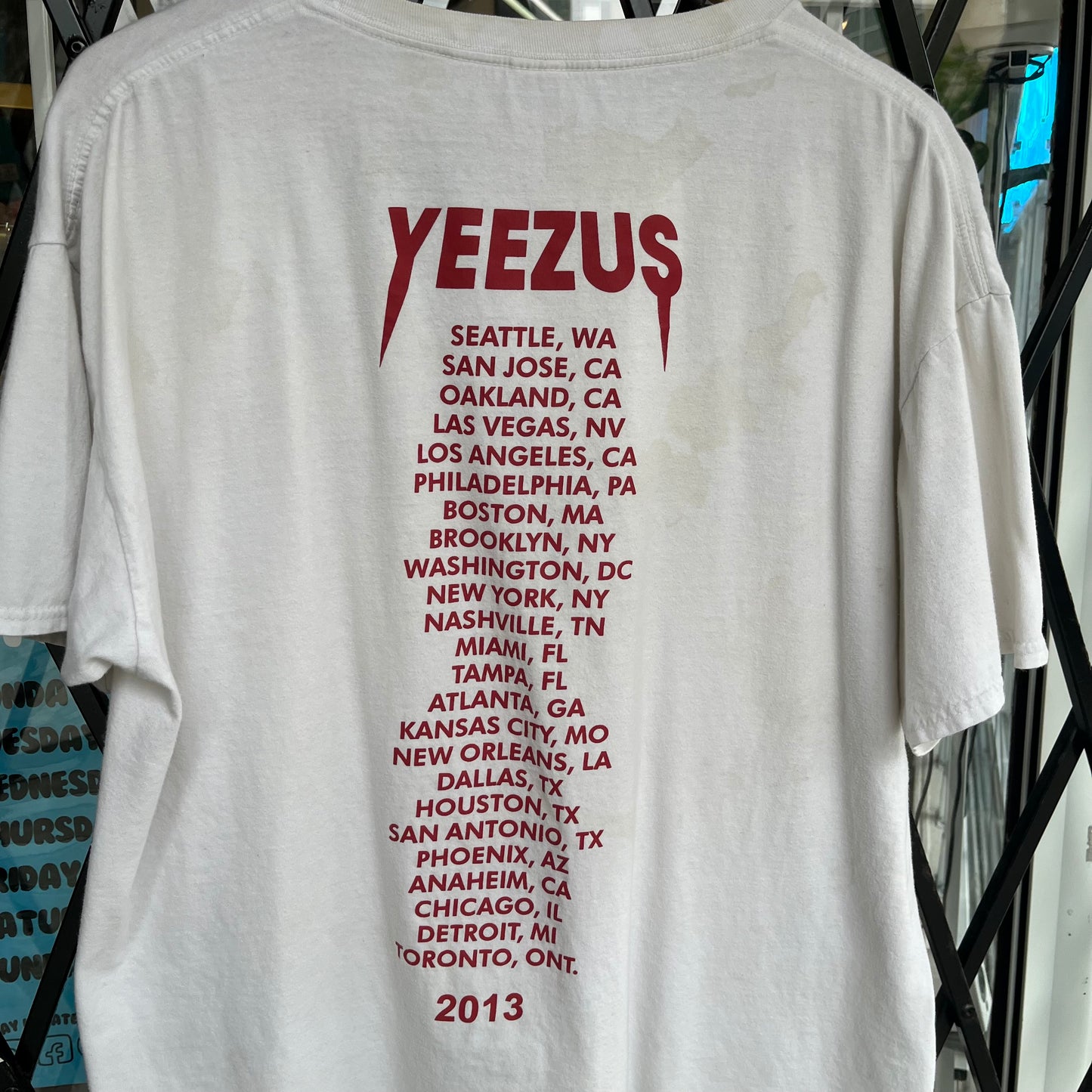2013 Yeezus Tour Tee - Fits Size L