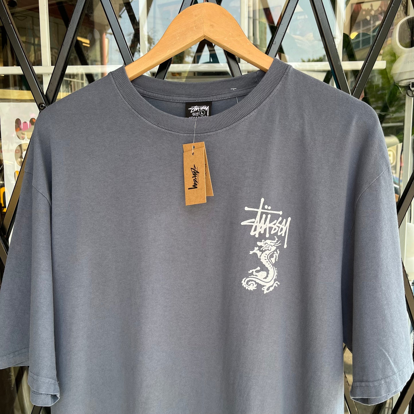 Stussy Double Dragon Tee Navy - Size L