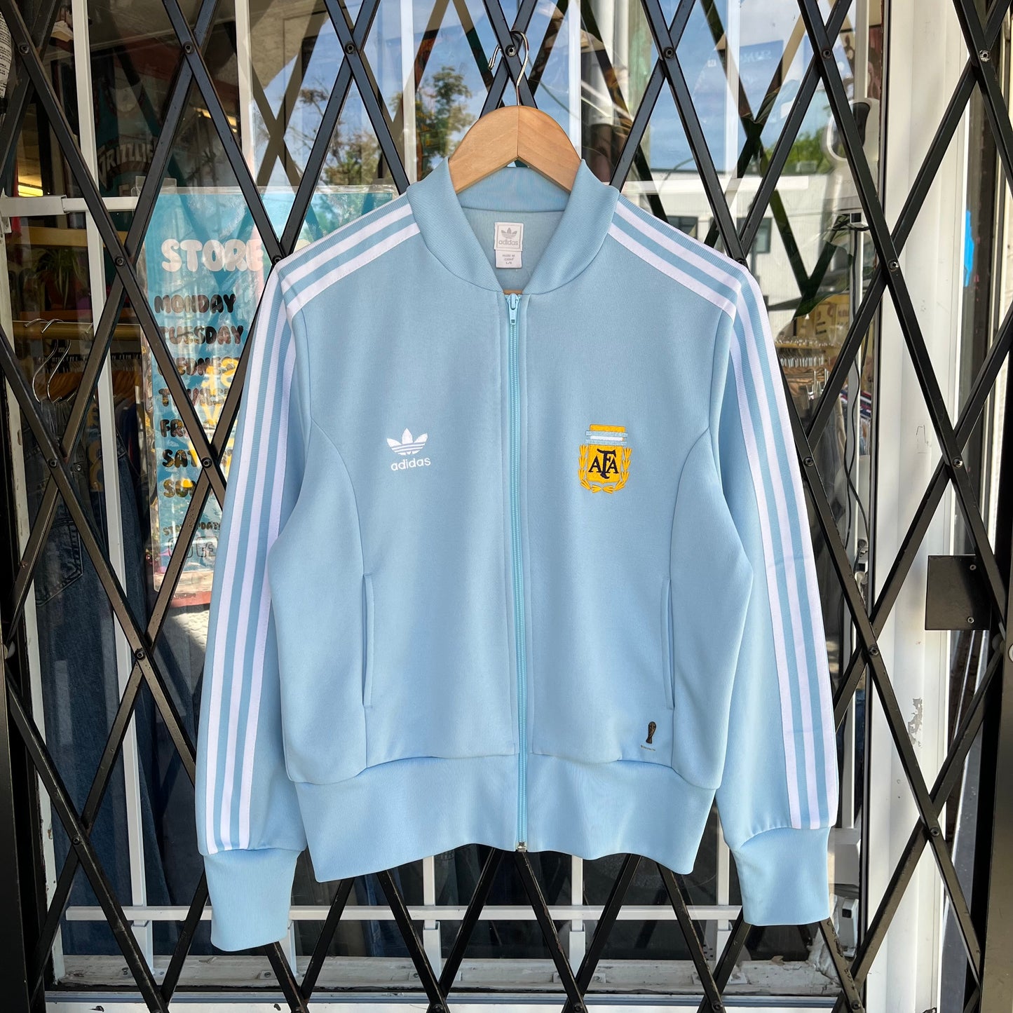 Retro Adidas Argentina World Cup Zip Up Jacket - Size women’s L