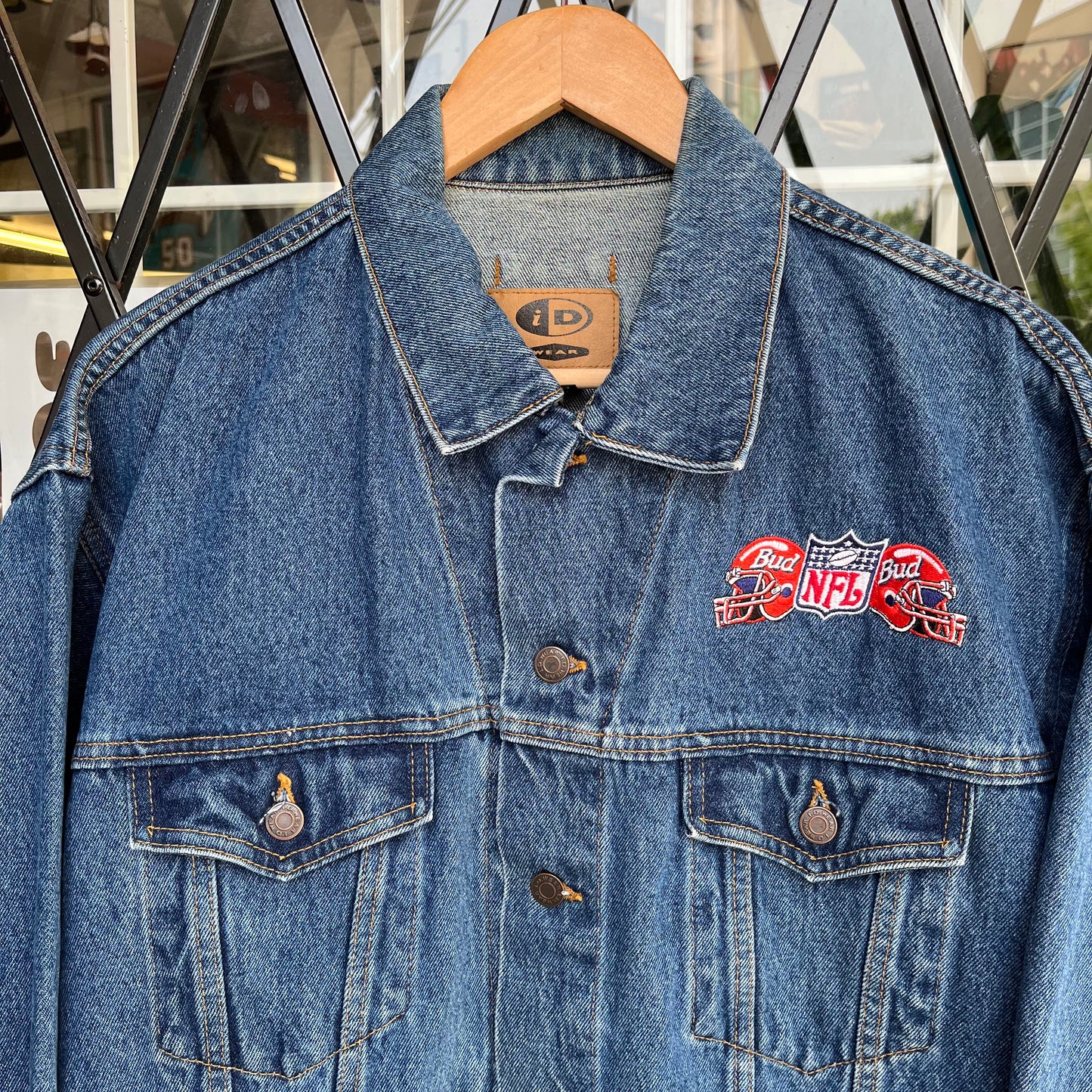 Vintage Budweiser NFL Denim Jacket - Size L