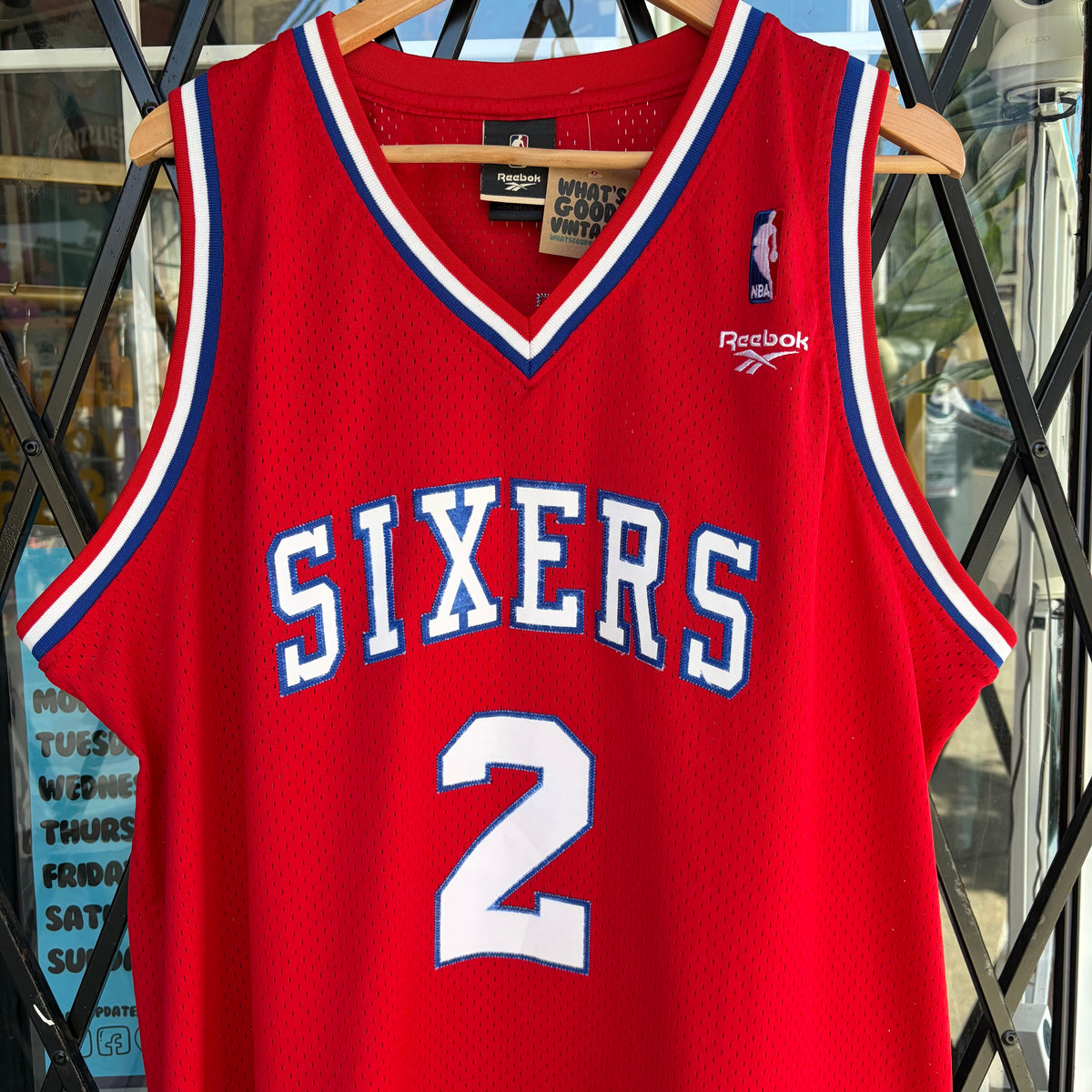 Vintage Reebok Moses Malone 76ers Jersey - Size XXL