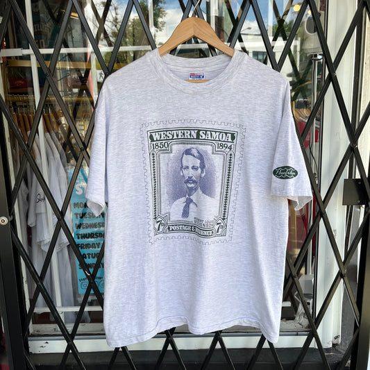 Vintage Western Samoa Postage Stamp Tee - Size XL
