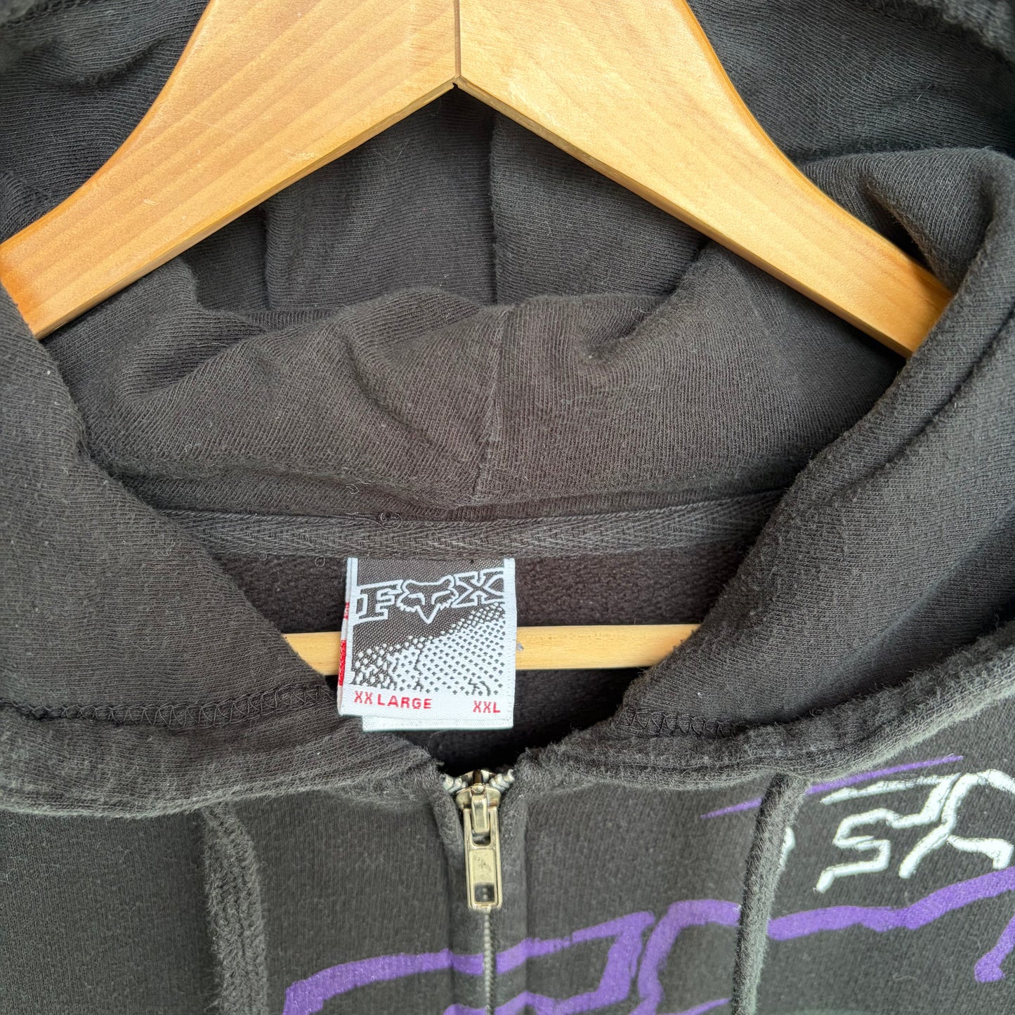 Y2K Fox Racing Zip Up Hoodie - Size XXL