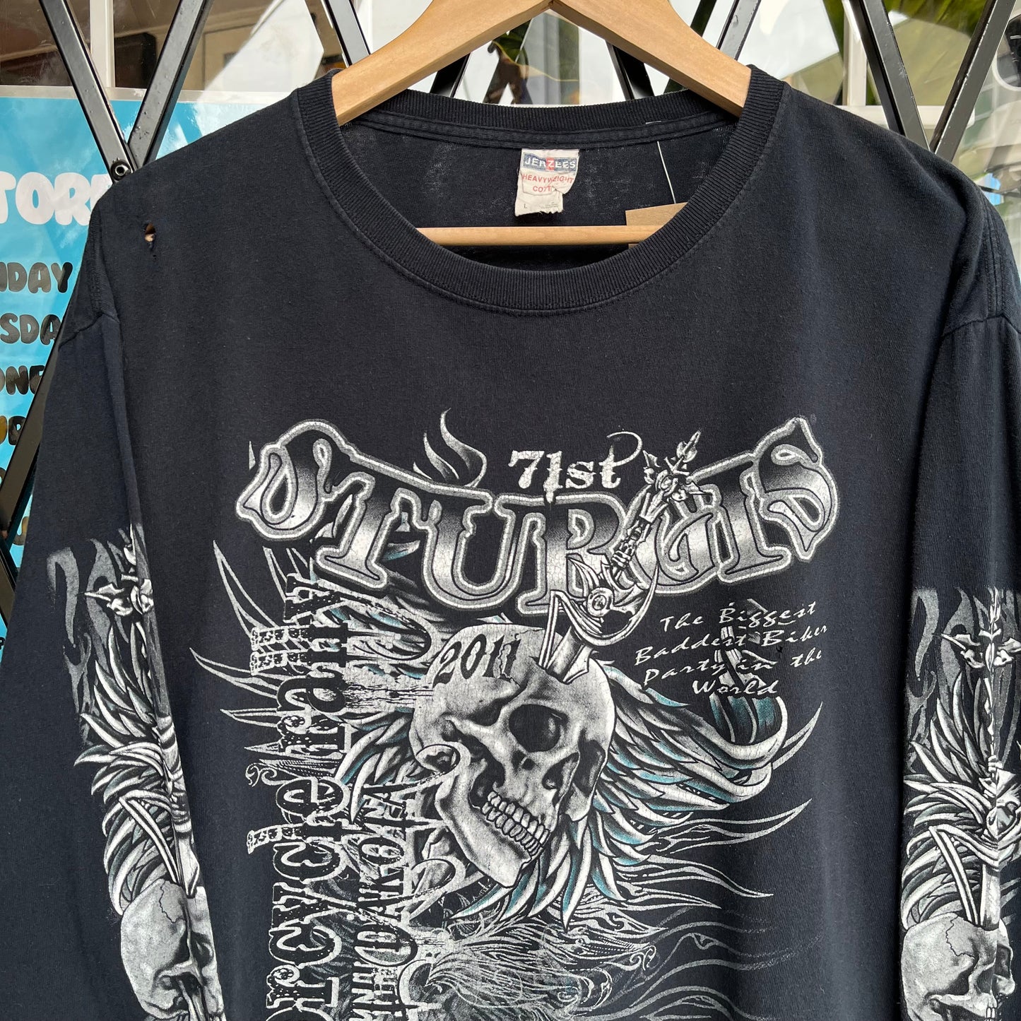 Y2K Sturgis Skull Long Sleeve - Size L