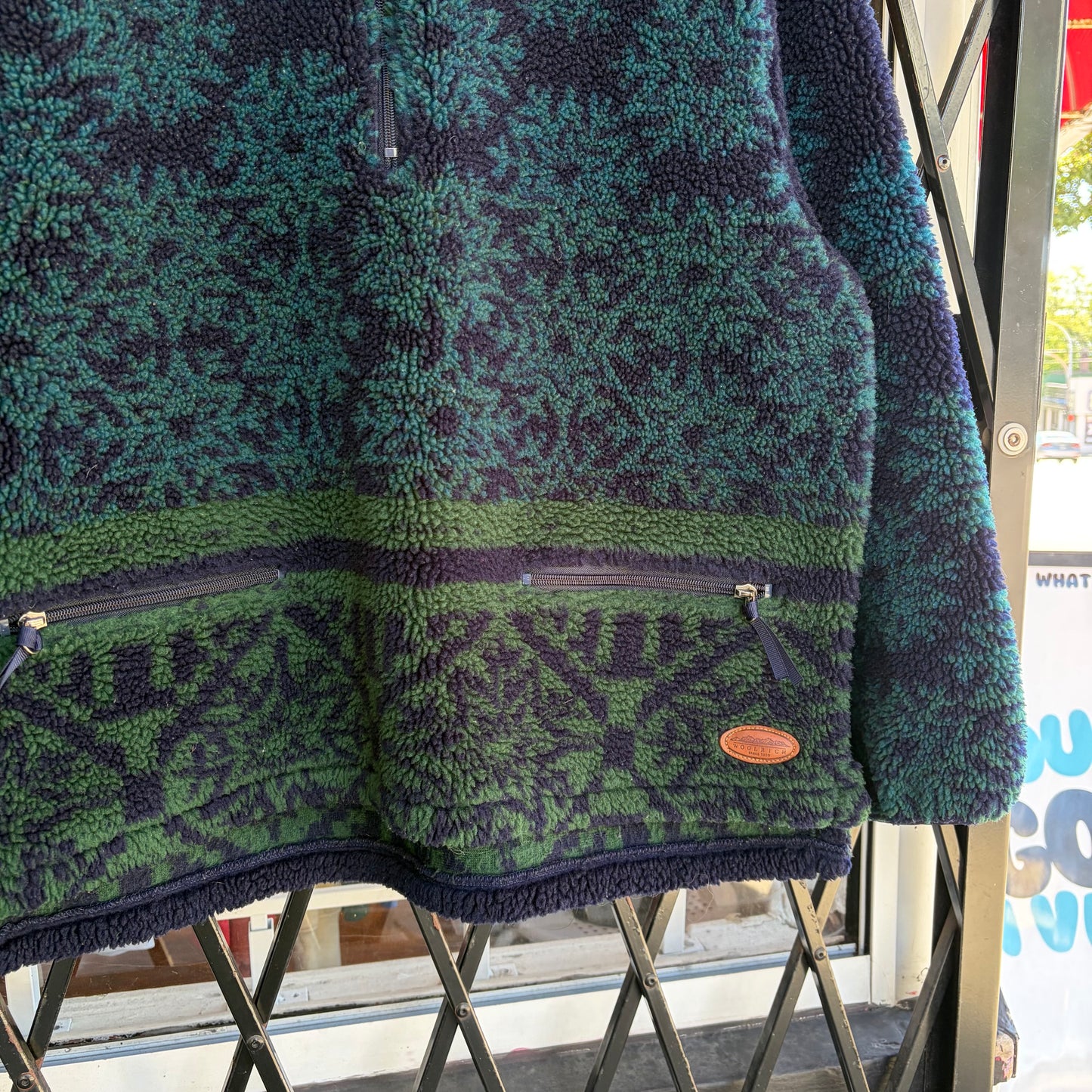 Vintage Woolrich Deep Pile Half Zip Sweater - Size M