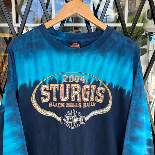 2004 Harley Davidson Sturgis Black Hills Tie Dye Long Sleeve - Size XL