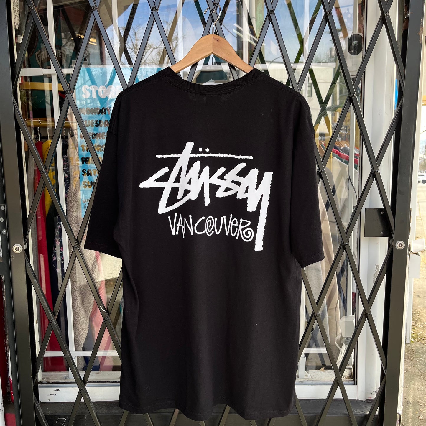 Stussy Vancouver Black Tee - Size XL