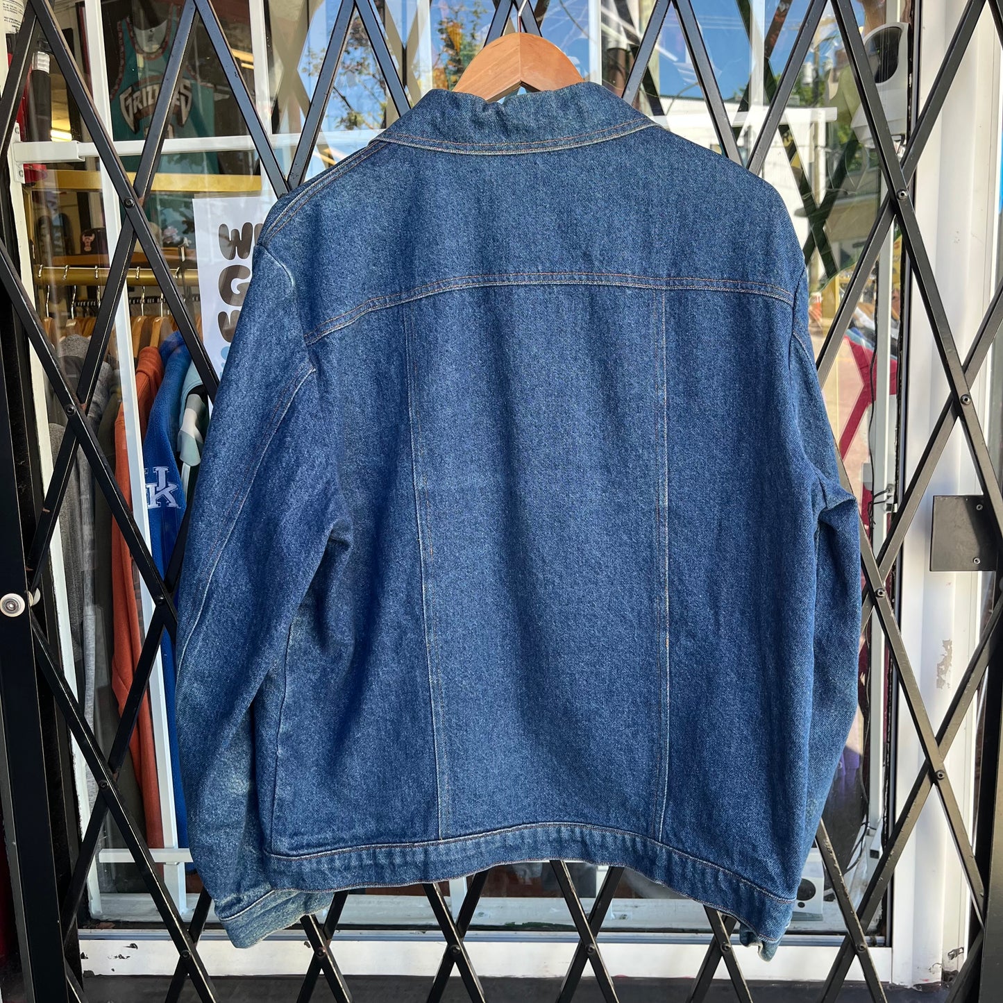 Vintage Denim Snap Jacket - Size XL