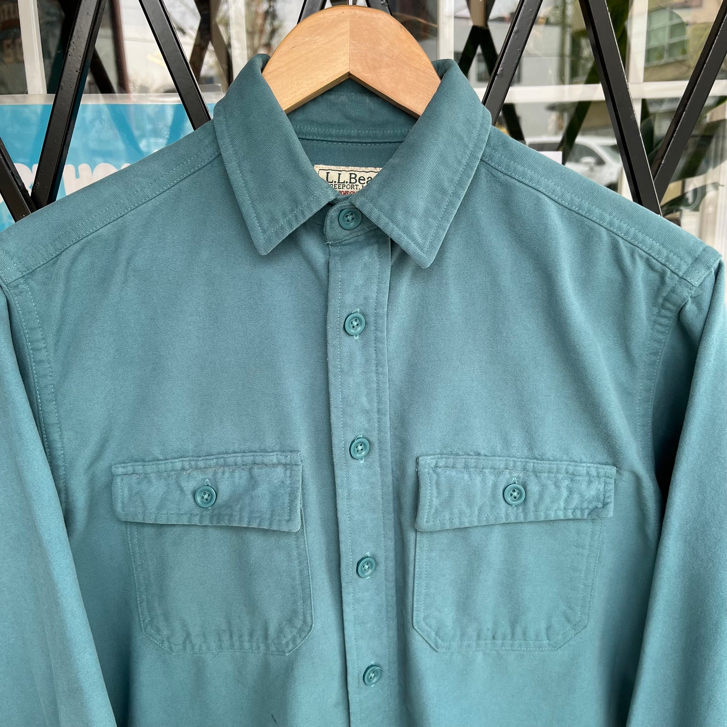 Vintage LL Bean Chamois Cloth Button Up Shirt - Size S