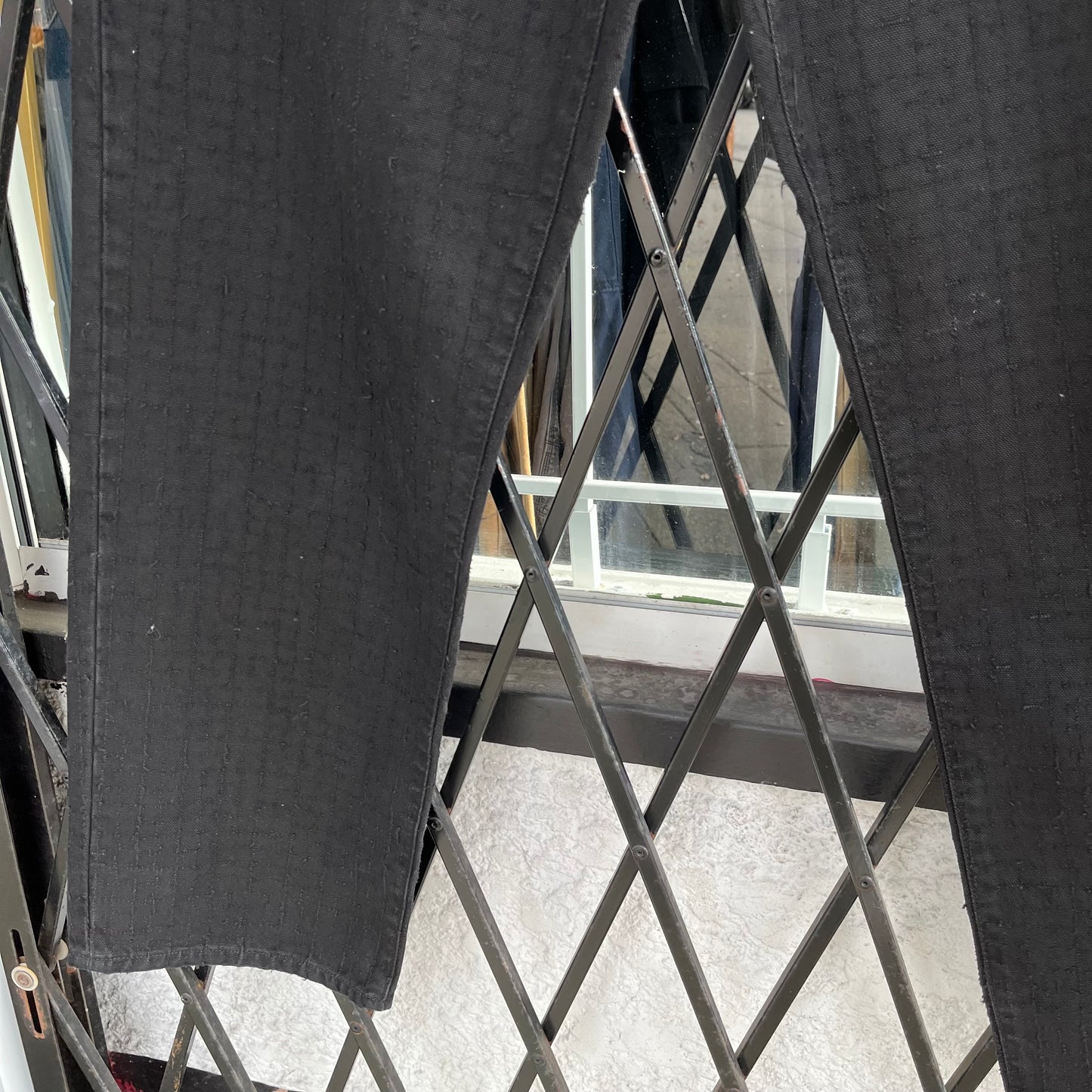 Stussy Big Ol Jeans Canvas Pants Black - Size 32W