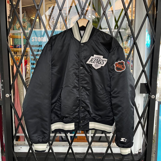 Vintage Starter LA Kings Satin Jacket - Size L