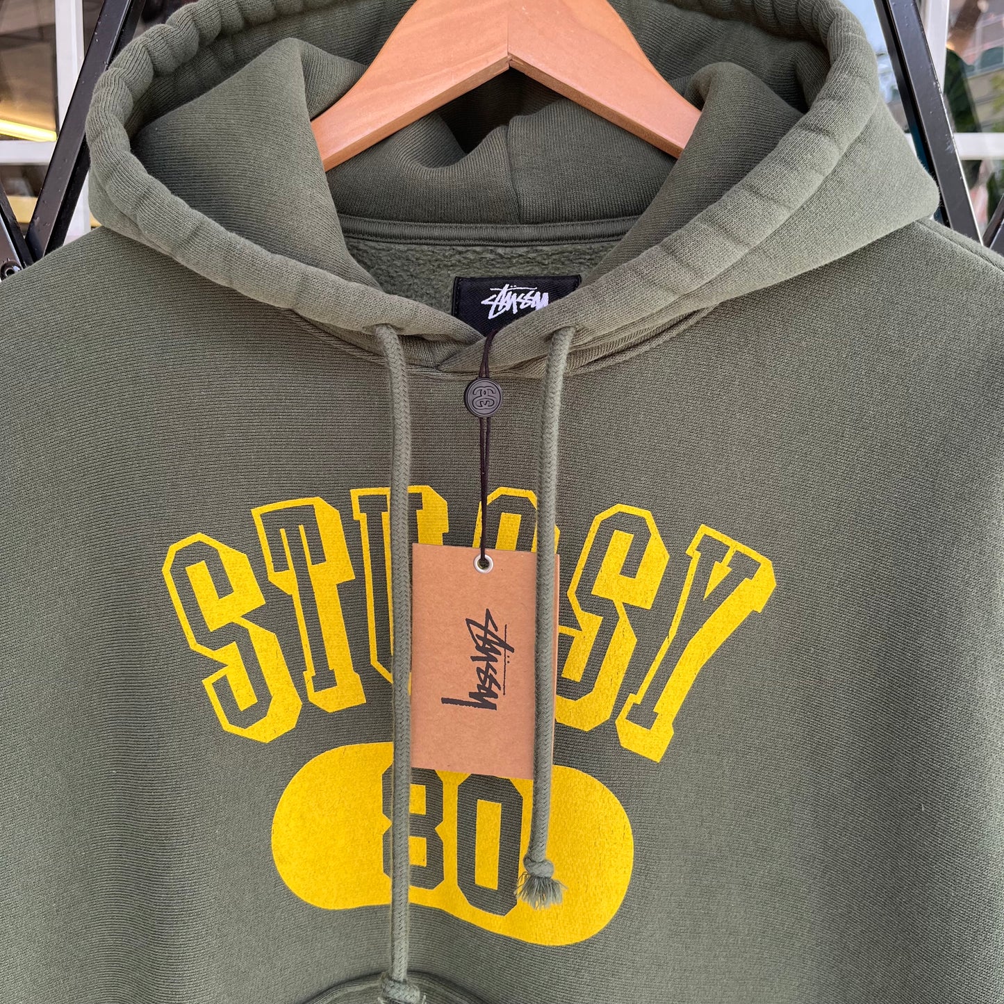 Stussy 80 Relaxed Hoodie Pine - Size S