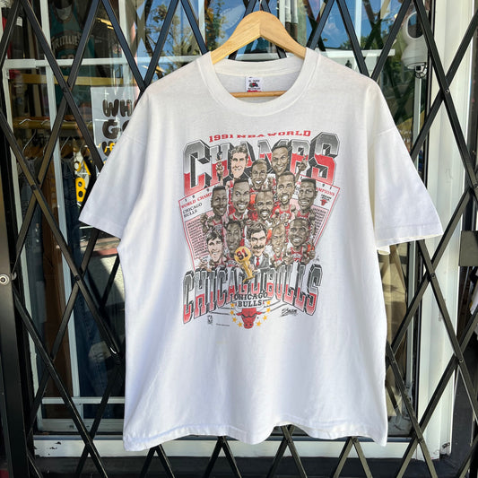 1991 Chicago Bulls Championship Bobble Head Tee - Size XL