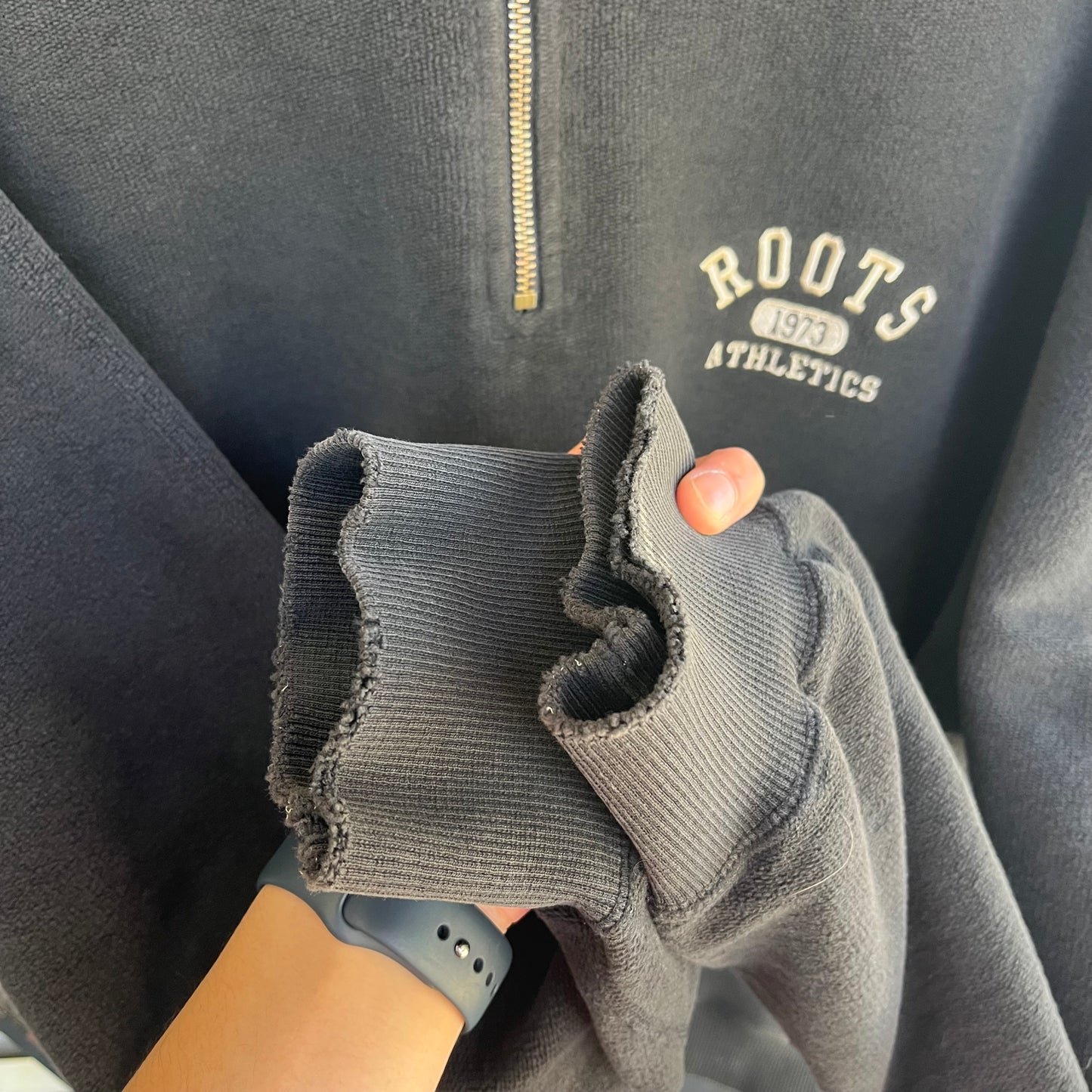 Vintage Roots Athletics Quarter Zip Sweater - Size XL