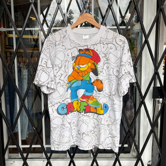 Vintage Garfield AOP Tee - Size M