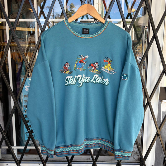 Disney Ski You Later Embroidered Crewneck - Size S