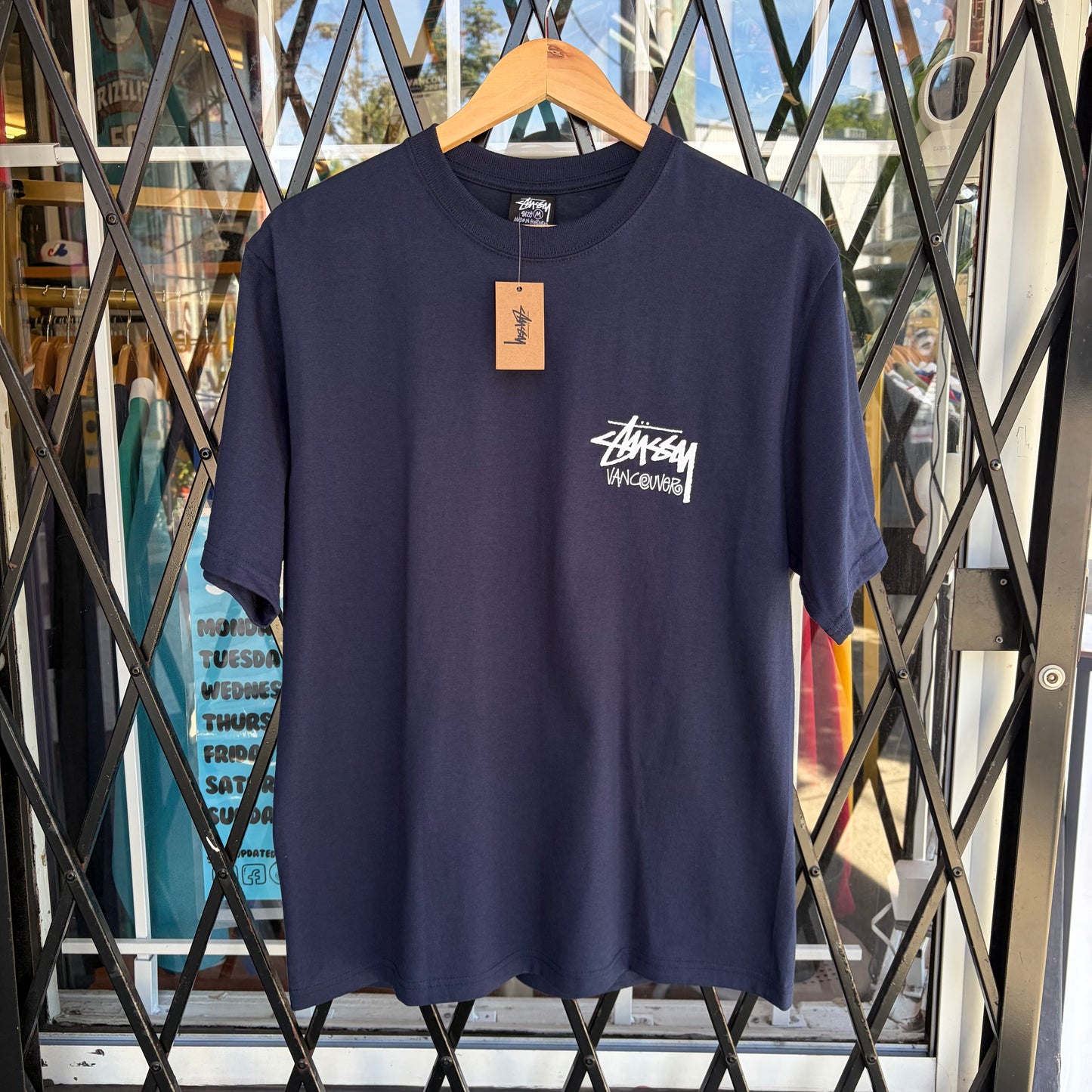 Stussy Vancouver Stock Tee Navy - Size M