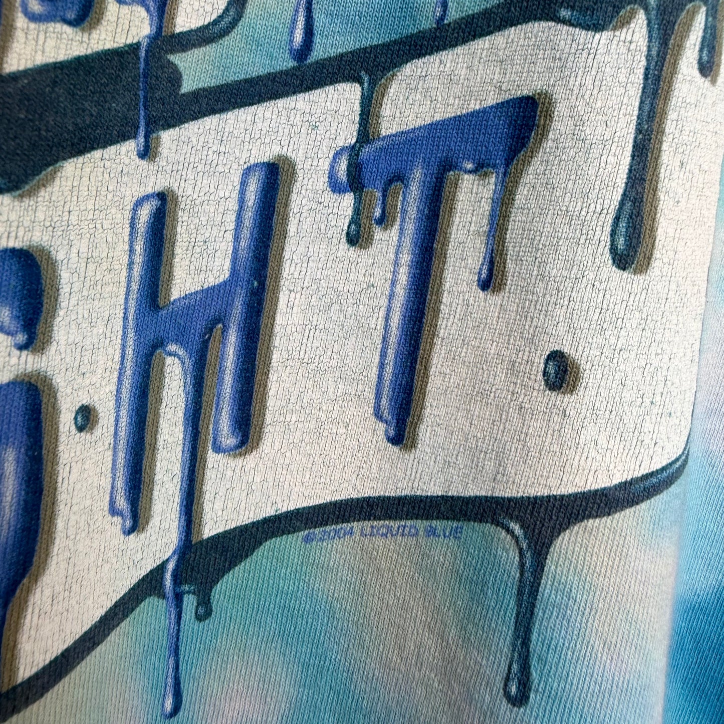 2004 Liquid Blue Tie Dye Tee - Size XL