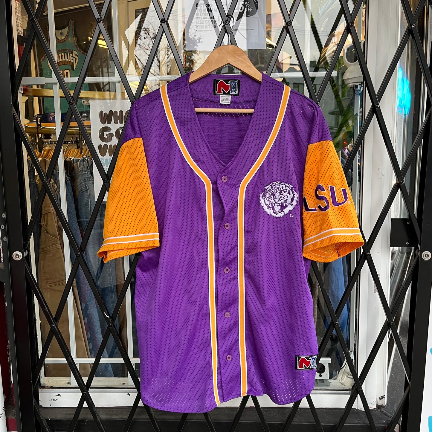 Vintage Louisiana State University Mesh Baseball Jersey - Size XL