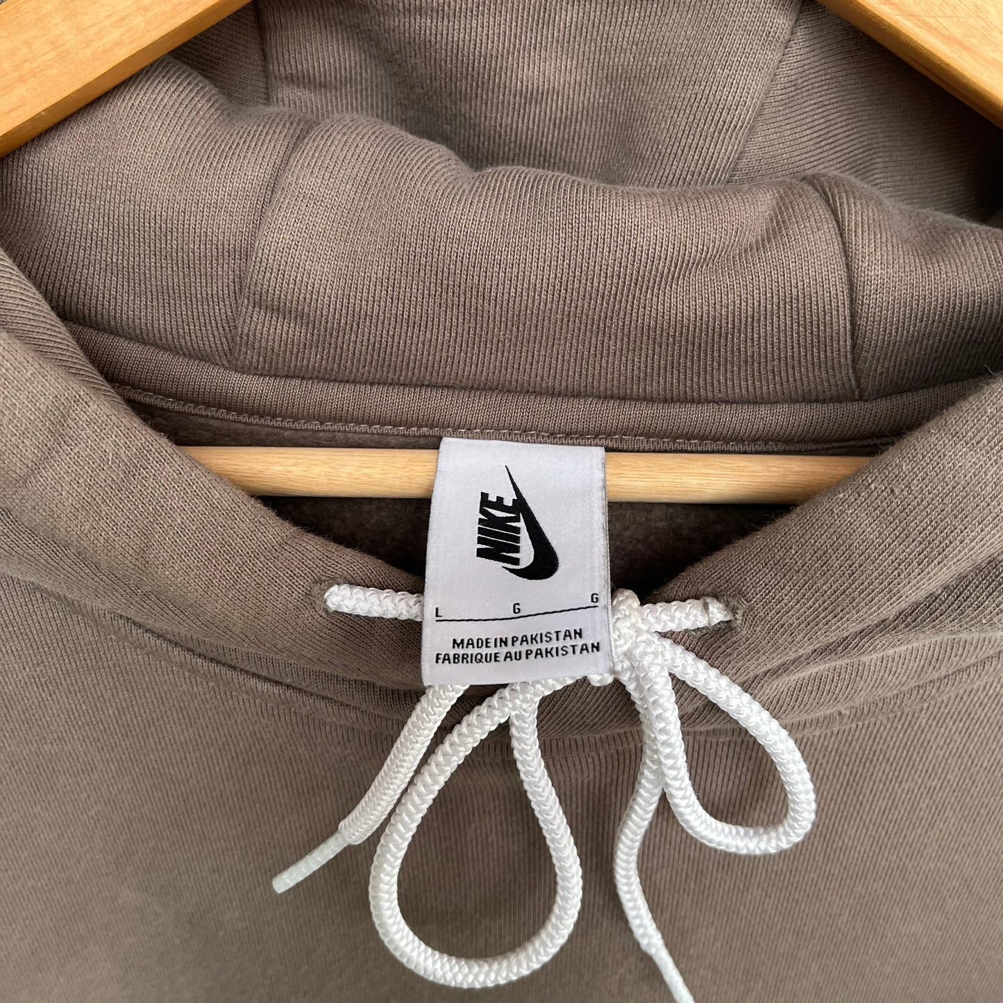 Nike Oversized Heavyweight Mocha Hoodie - Size L