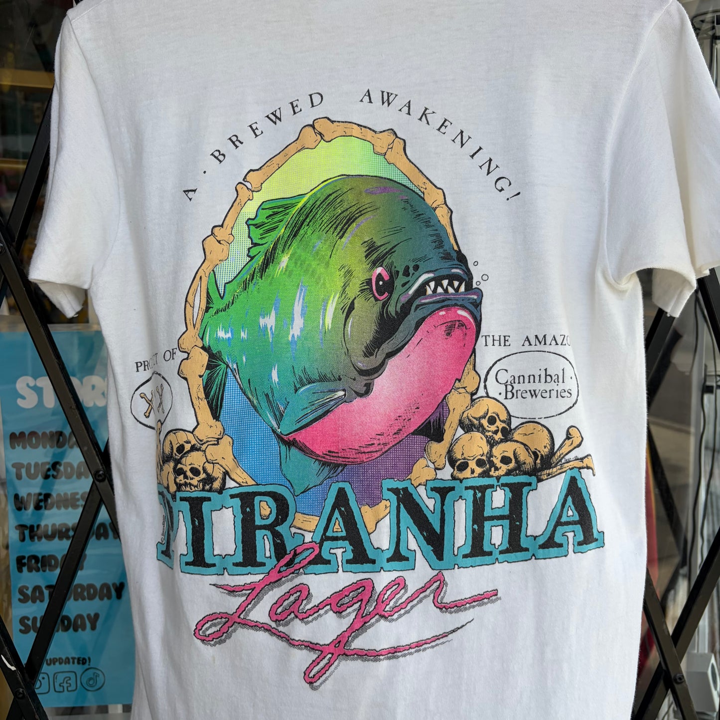 Vintage Piranha Lager Tee - Size M