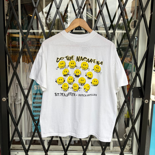 Vintage Smiley Face Macarena Tee - Size M