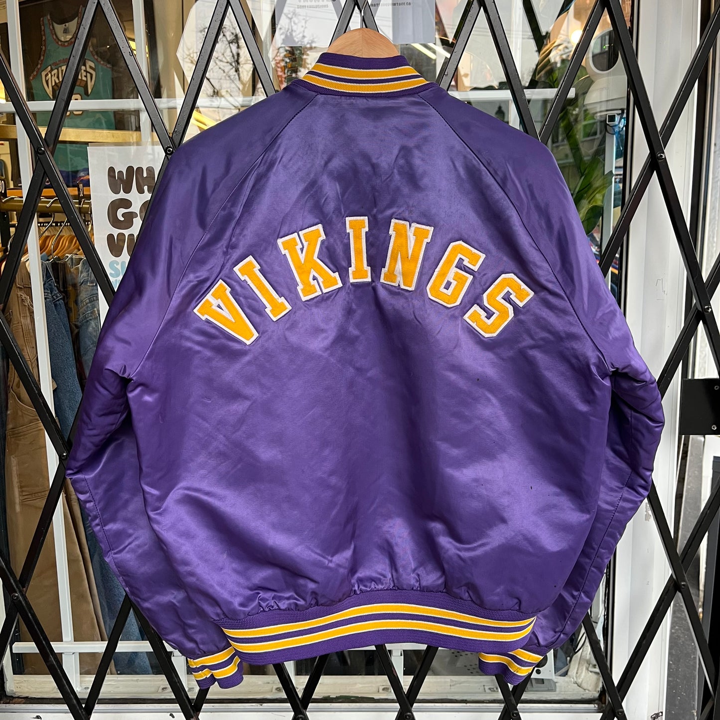 Vintage Chalk Line Minnesota Vikings Satin Jacket - Size L