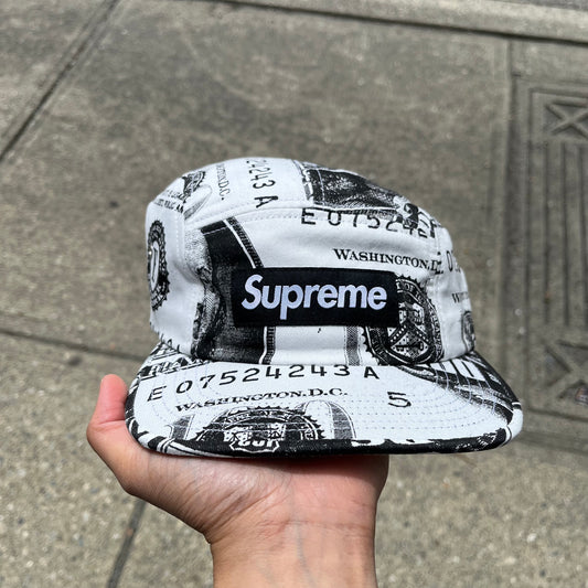 Supreme Dollar Bill 5 Panel Hat