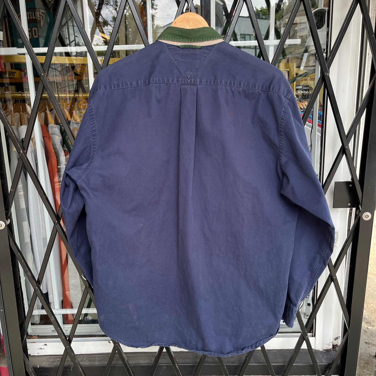 Vintage Tommy Oversized Button Up Shirt - Size M