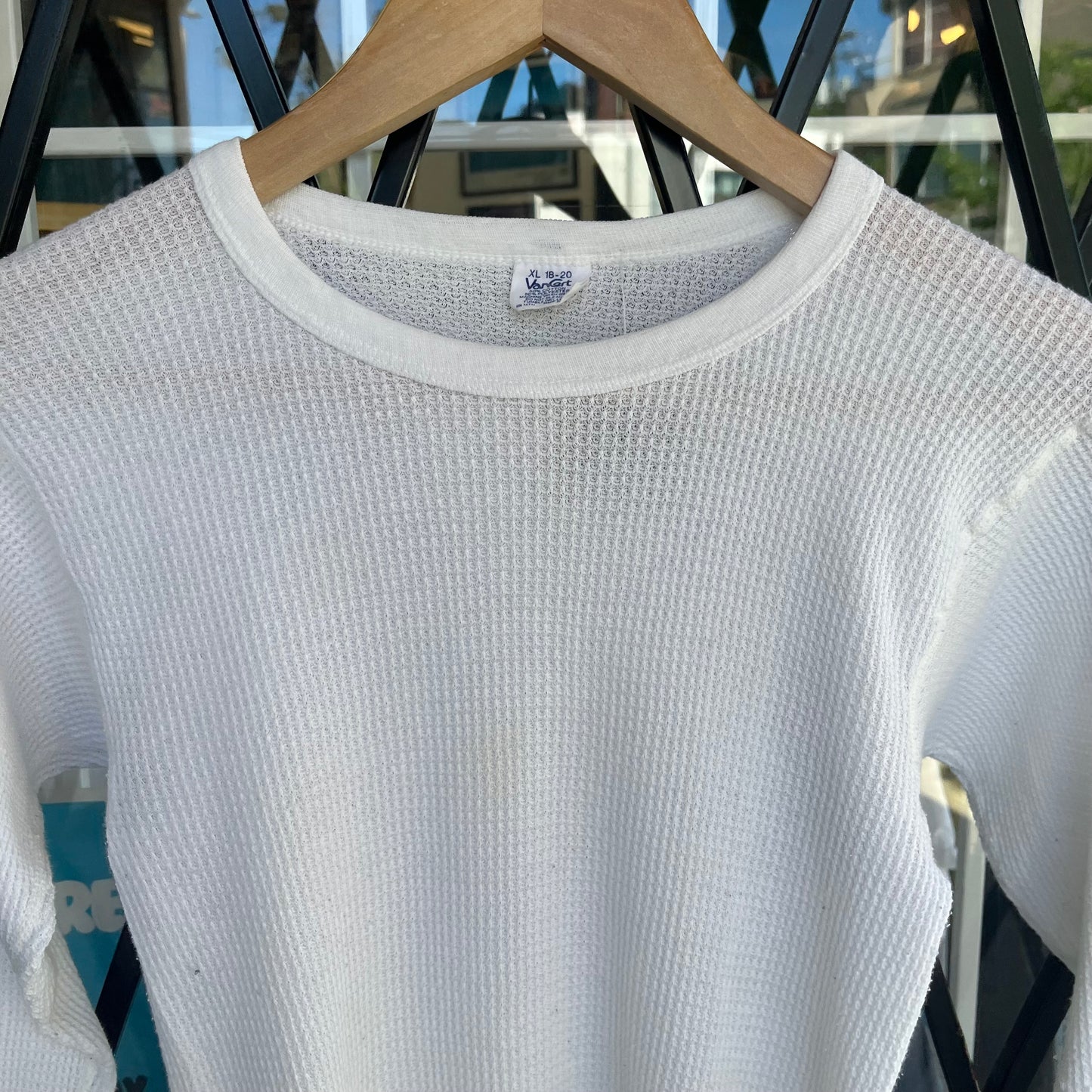 Vintage Waffle Long Sleeve Shirt- Size youth XL