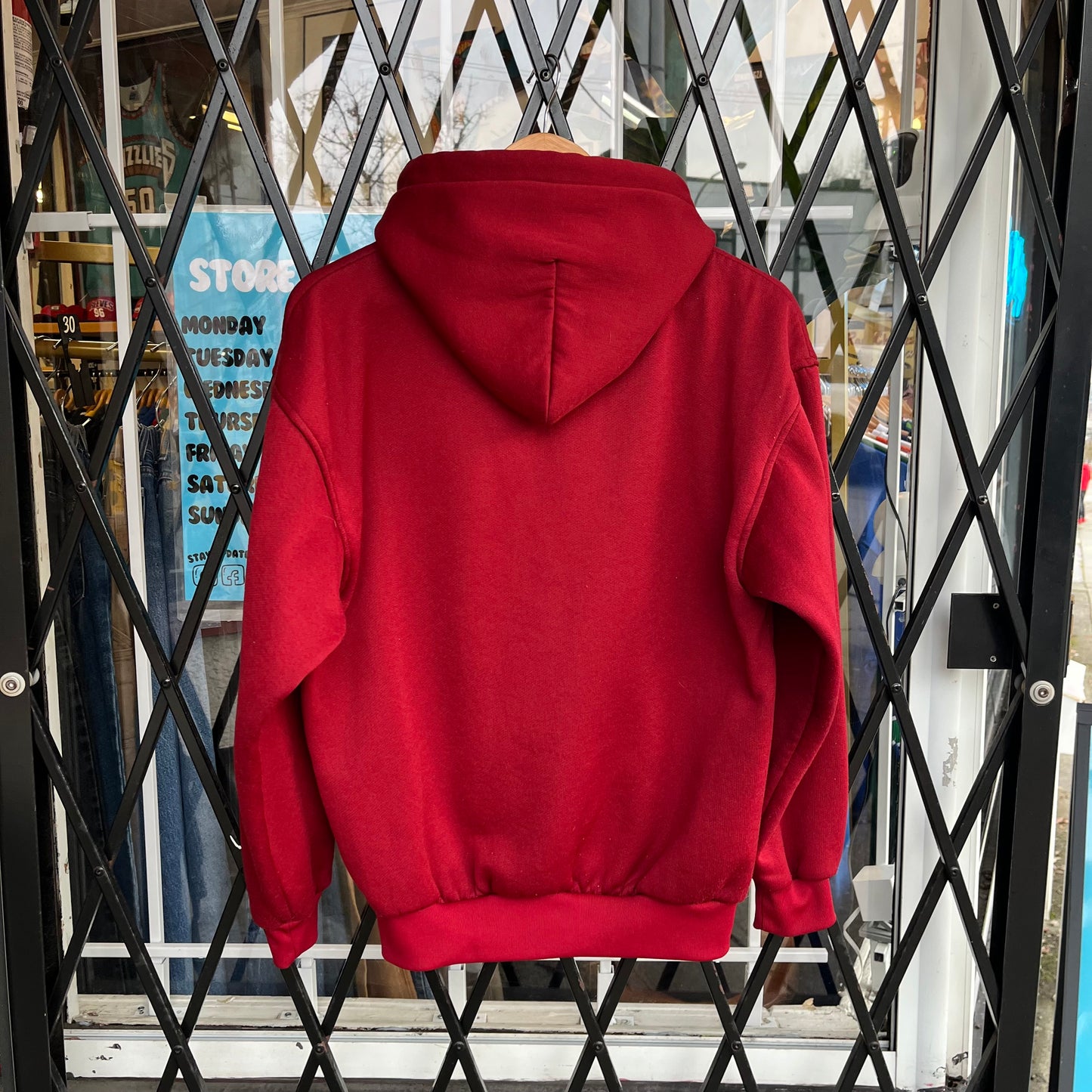 Vintage Thermal Lined Zip Up Hoodie - Size M