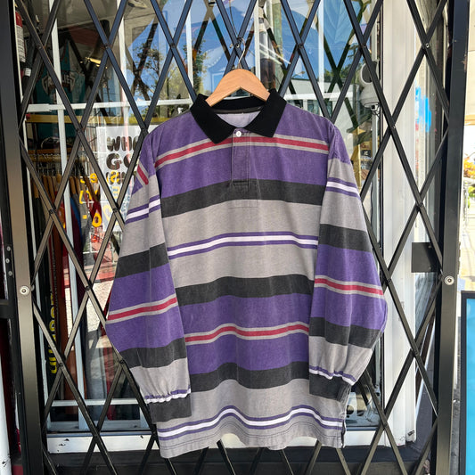 Vintage Colour Block Long Sleeve Shirt - Size XL