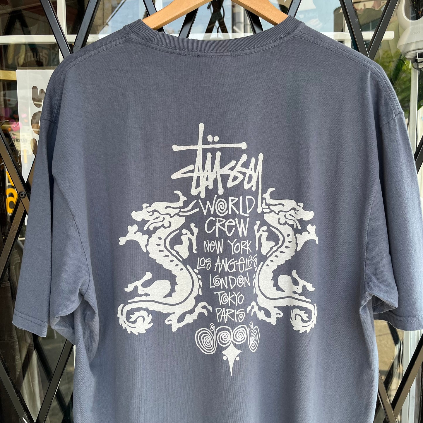 Stussy Double Dragon Tee Navy - Size L
