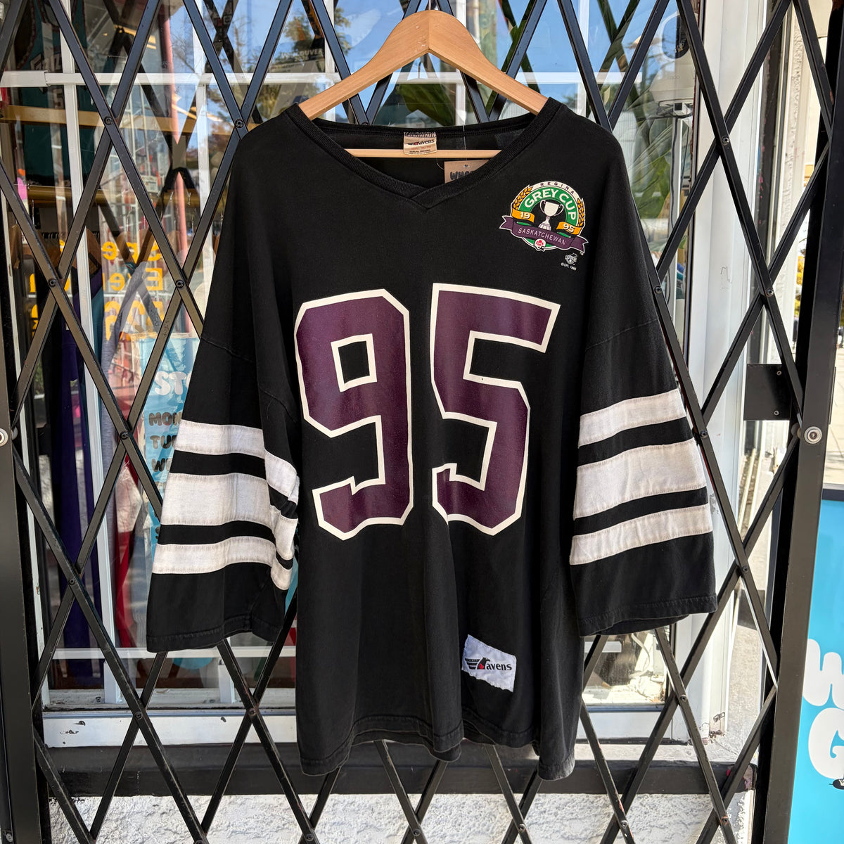 1995 CFL Grey Cup Saskatchewan Oversized Jersey Shirt - Size XL