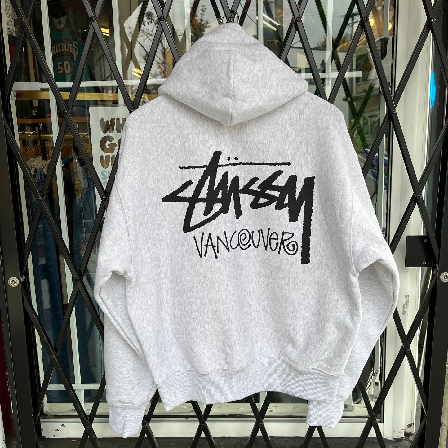 Stussy Stock Vancouver Hoodie Ash Heather - Size M
