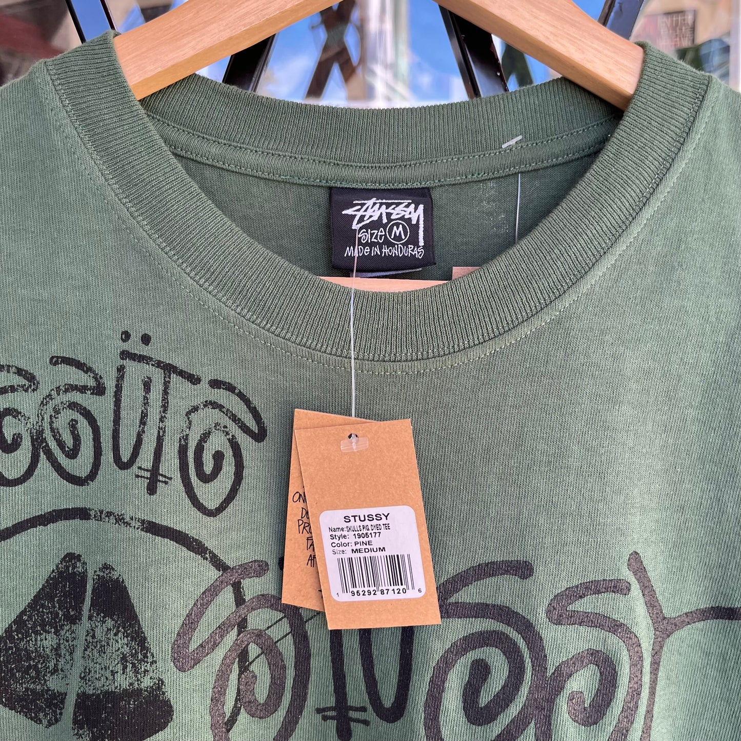 Stussy Skulls Tee Pine - Size M