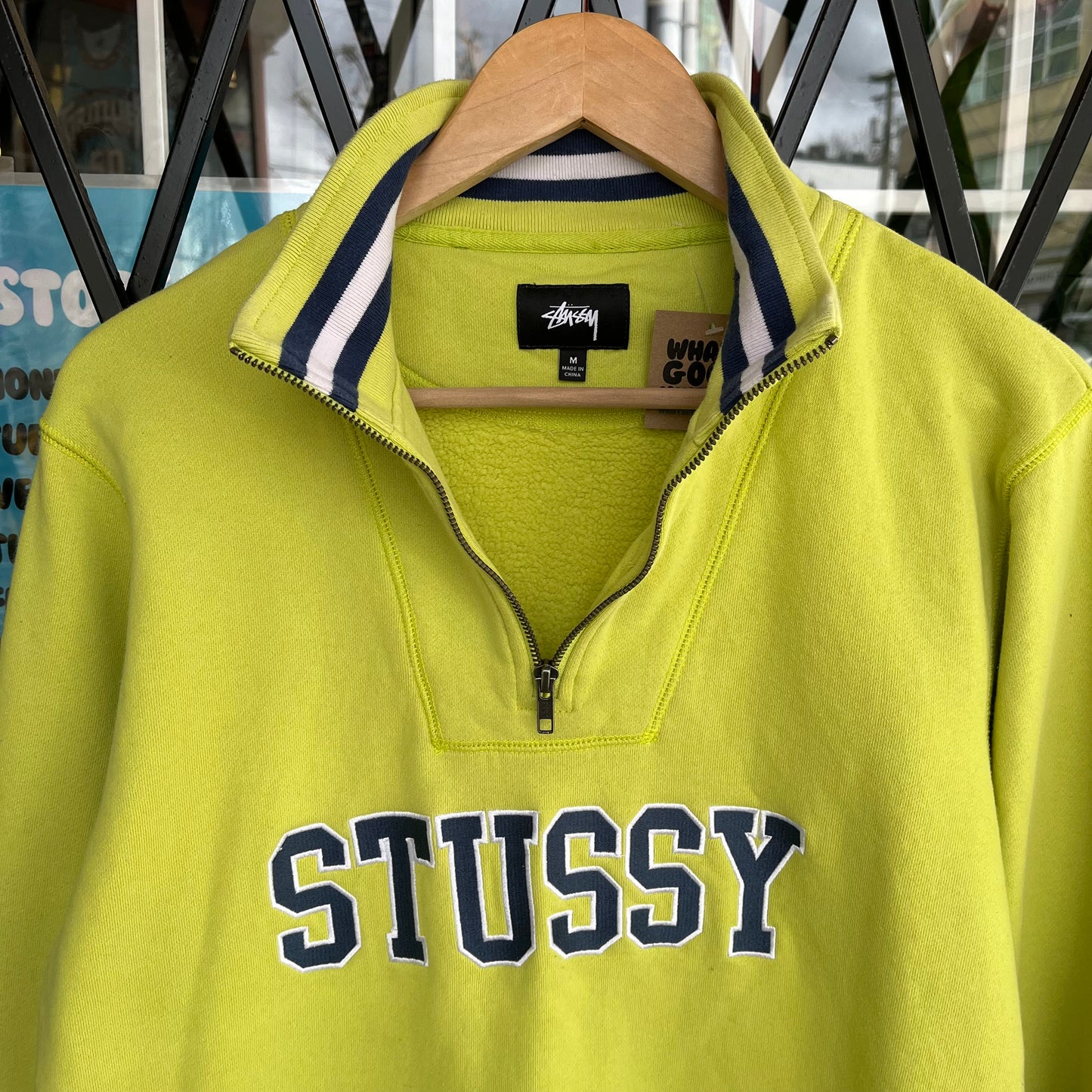 Stussy Quarter Zip Sweater - Size M