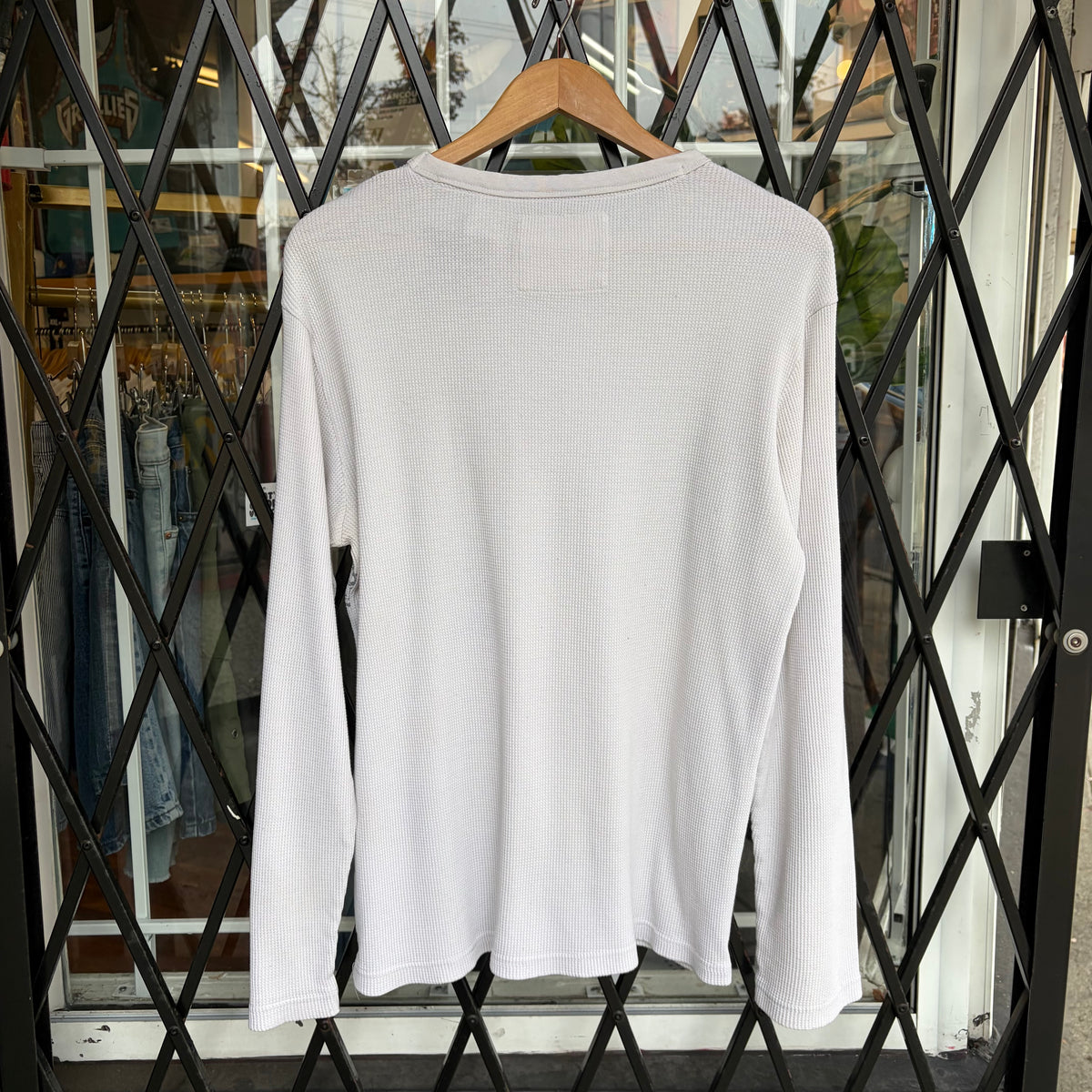 Y2K Waffle Thermal Long Sleeve - Size L