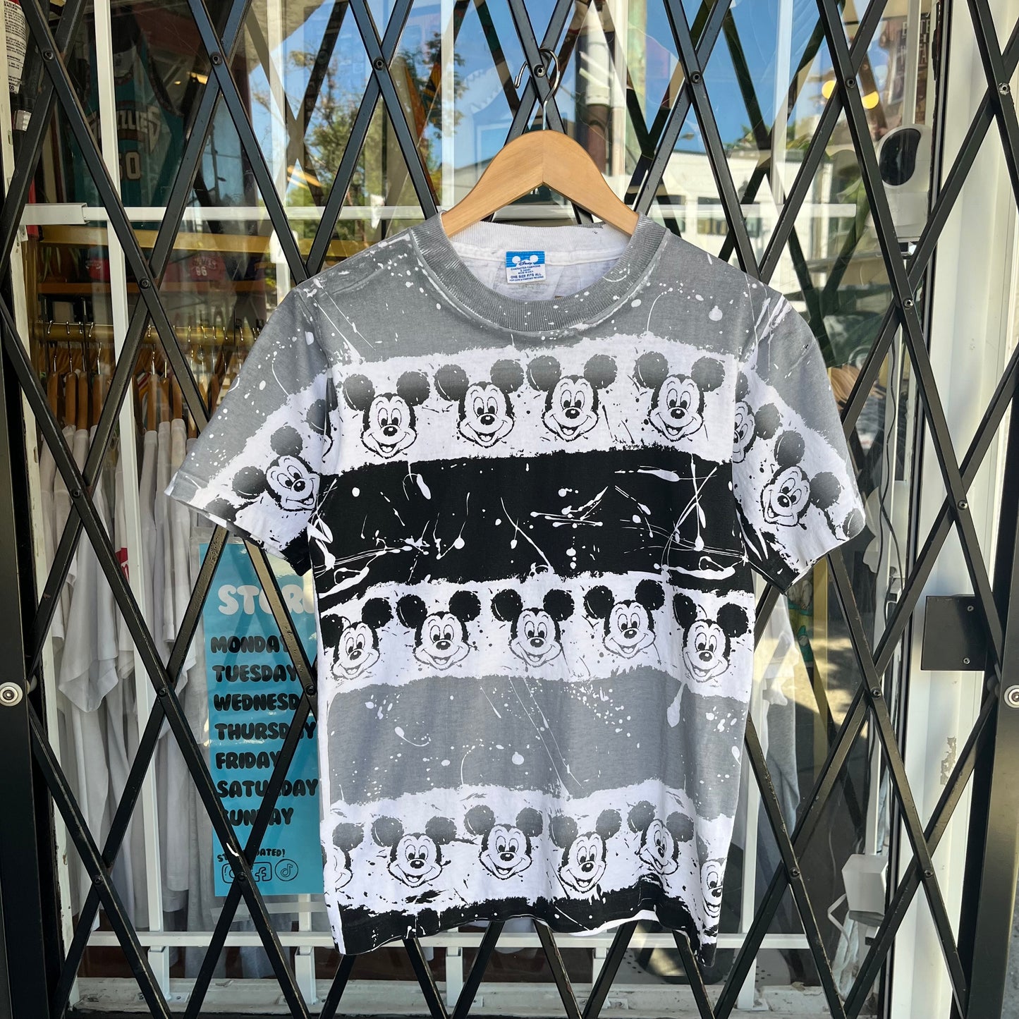Vintage Disney Mickey Mouse AOP Tee - Fits Size S