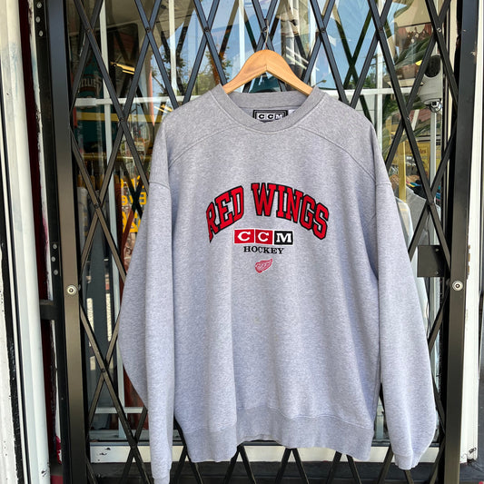 Vintage Detroit Red Wings CCM Crewneck - Size XL