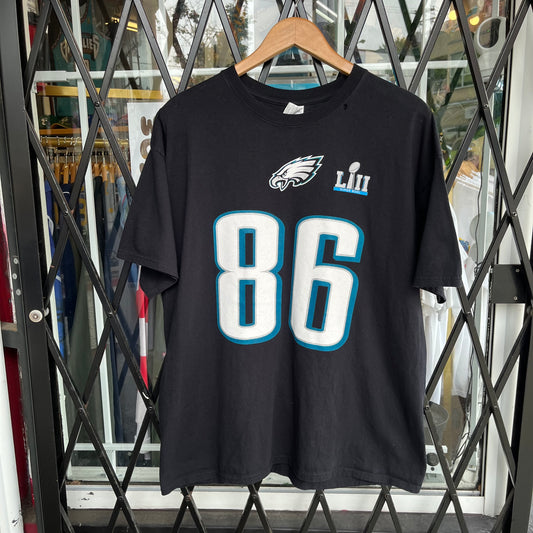 2017 Philadelphia Eagles Zach Ertz Super Bowl Tee - Size XL