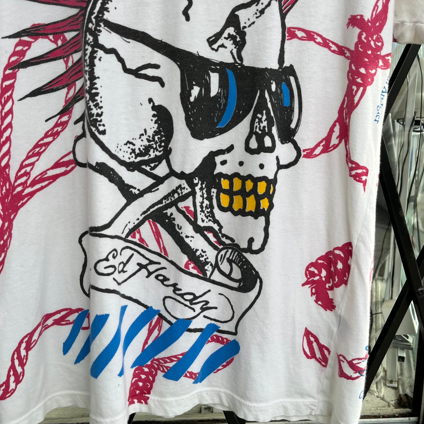 Y2K Ed Hardy V Neck Shirt - Size L