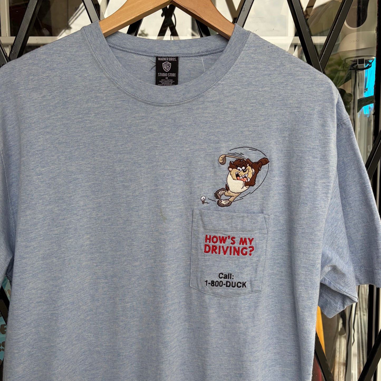 1998 Looney Tunes Taz Golf Pocket Tee - Size M