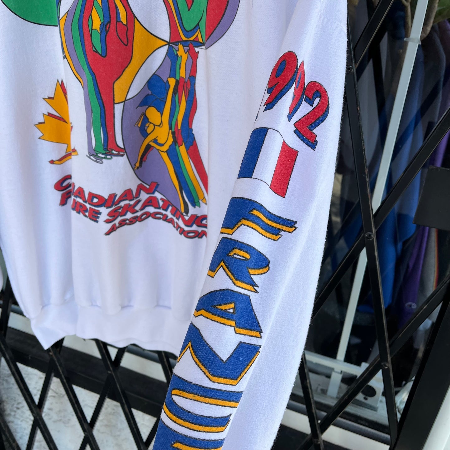 Vintage 1992 France National Skating Crewneck - Size L