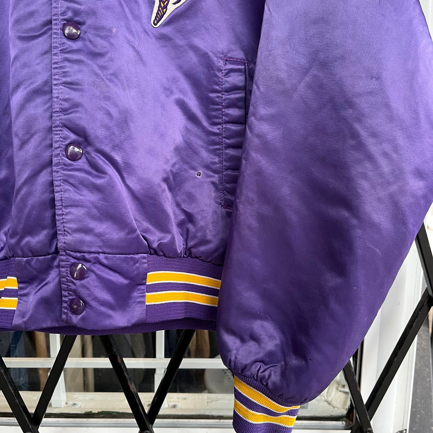 Vintage Chalk Line Minnesota Vikings Satin Jacket - Size L