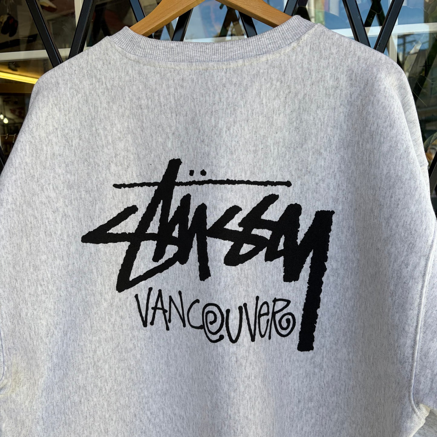 Stussy Vancouver Stock Crewneck Ash Heather - Size XL
