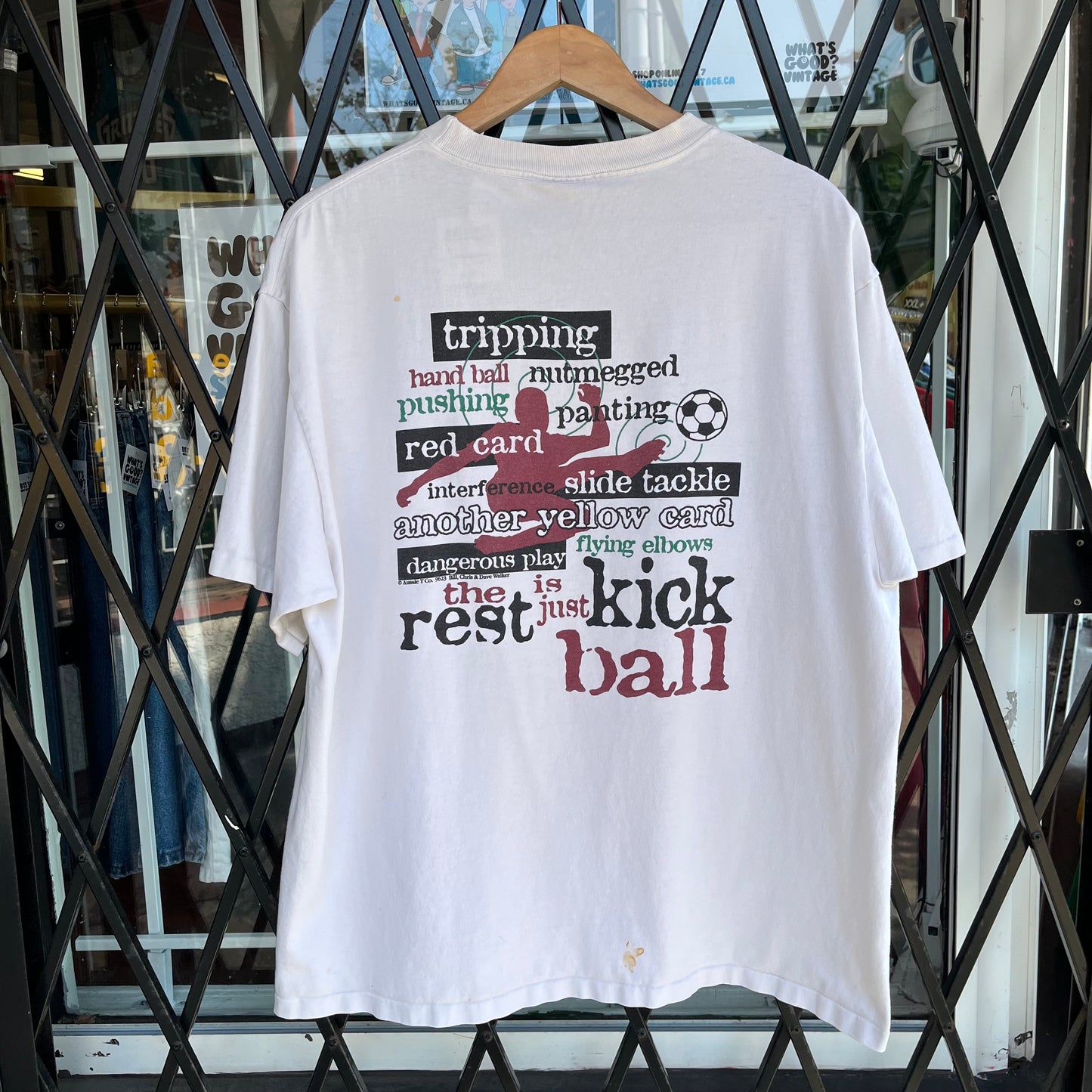 Vintage Aussie T. Company Soccer Tee - Size L