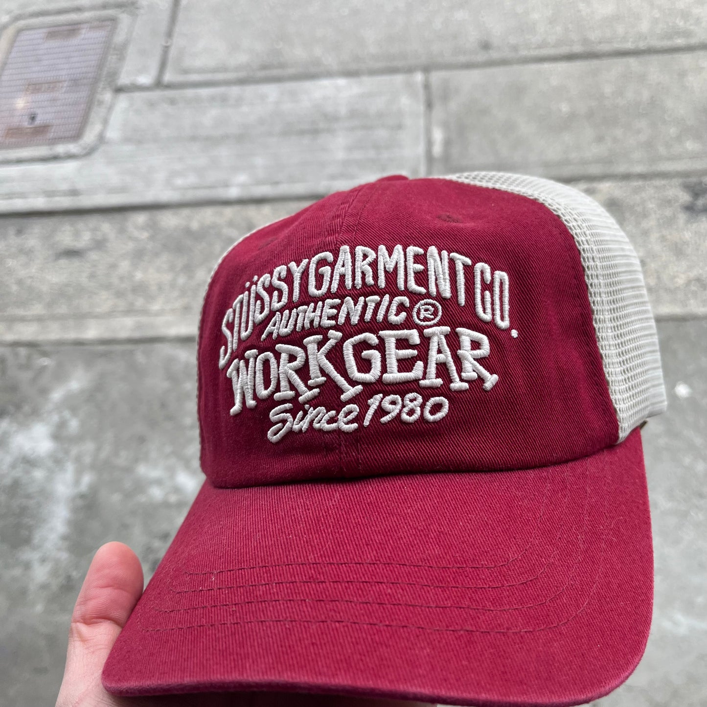 Stussy Work Gear Strapback Cap Wine
