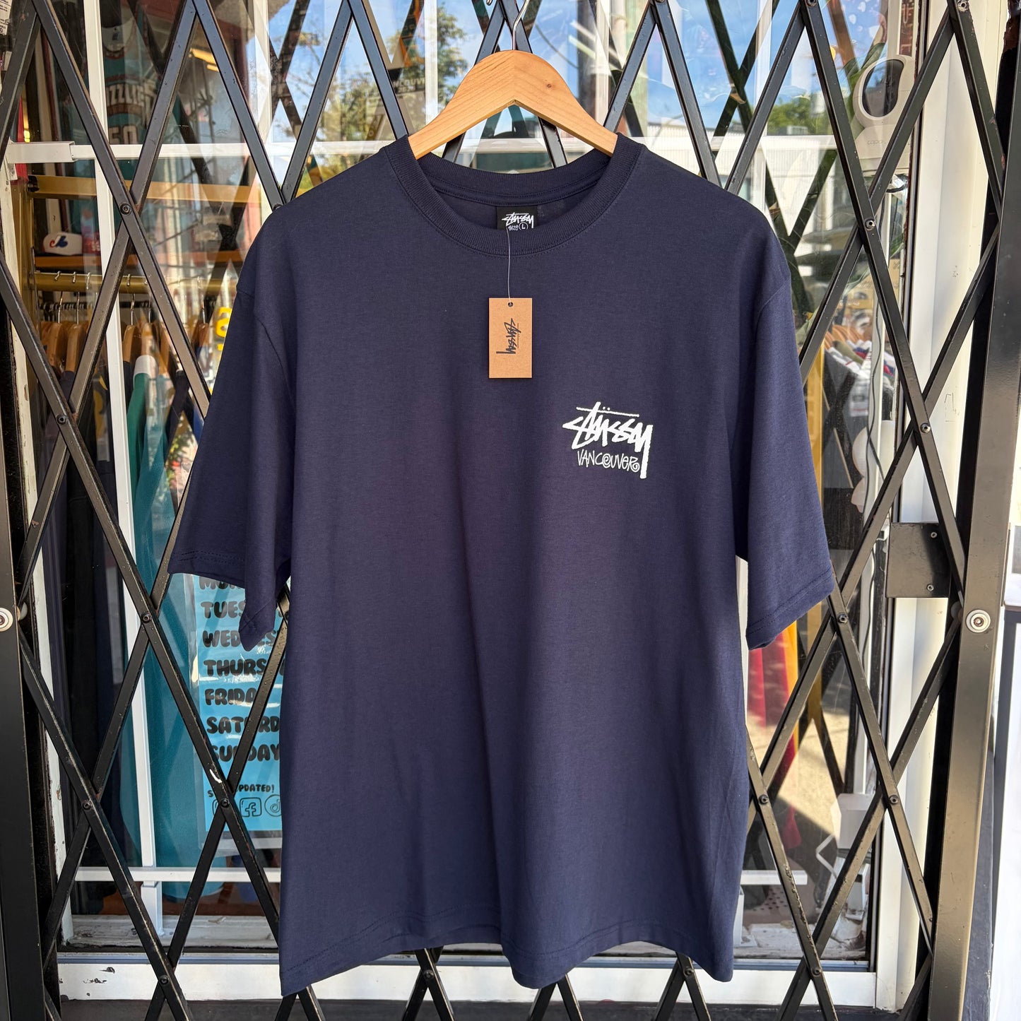 Stussy Vancouver Stock Tee Navy - Size L